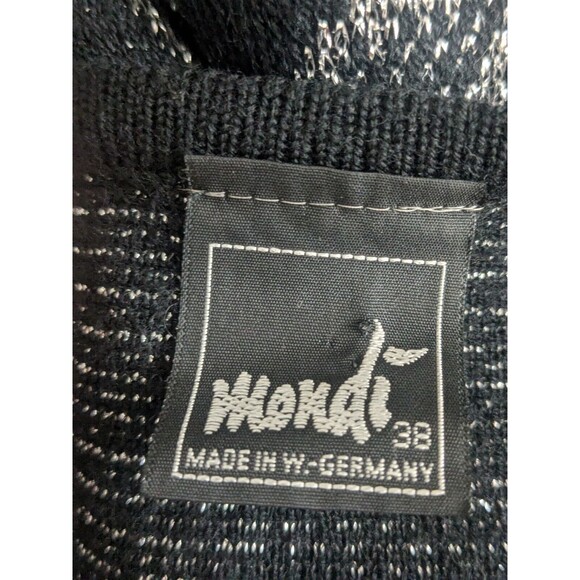 Vtg Mondi Germany wool Blend Sweater/dress Metallic Silver Black Sz 38/Med - Picture 5 of 10